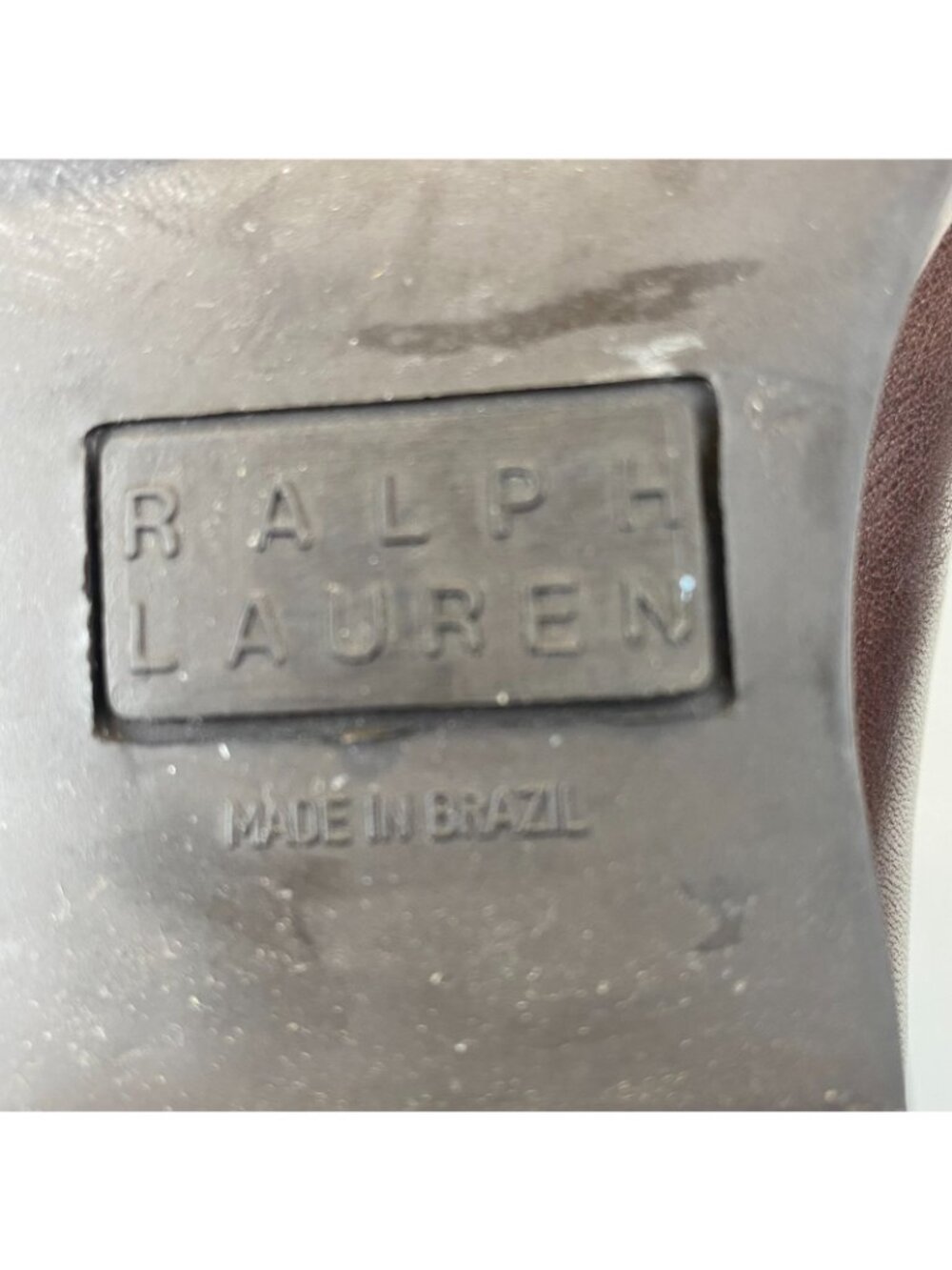 Polo Ralph Lauren Boots Brown Leather Woman's Size 5.5 B Pull On - Picture 11 of 11